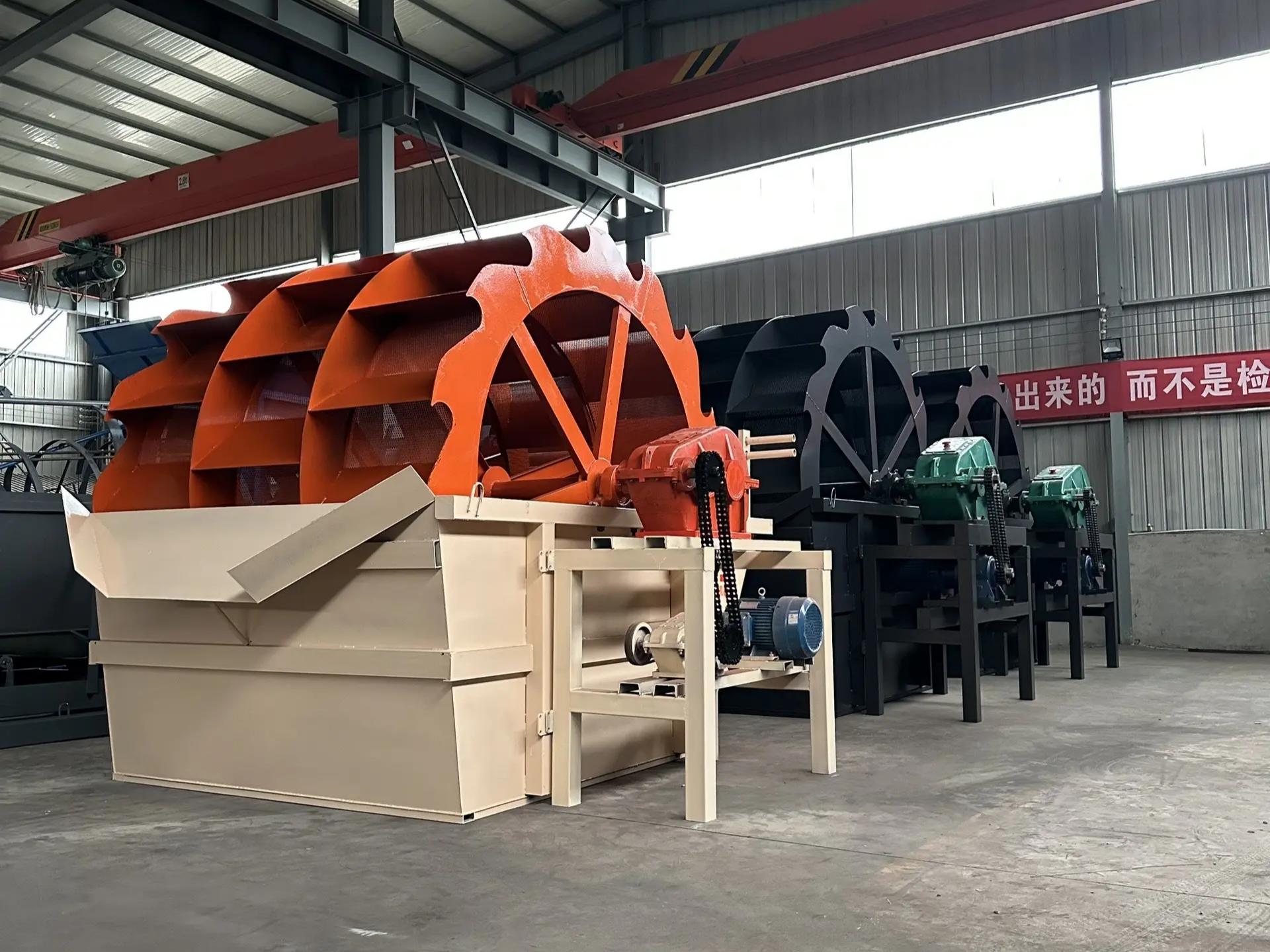 Bucket wheel sand washer