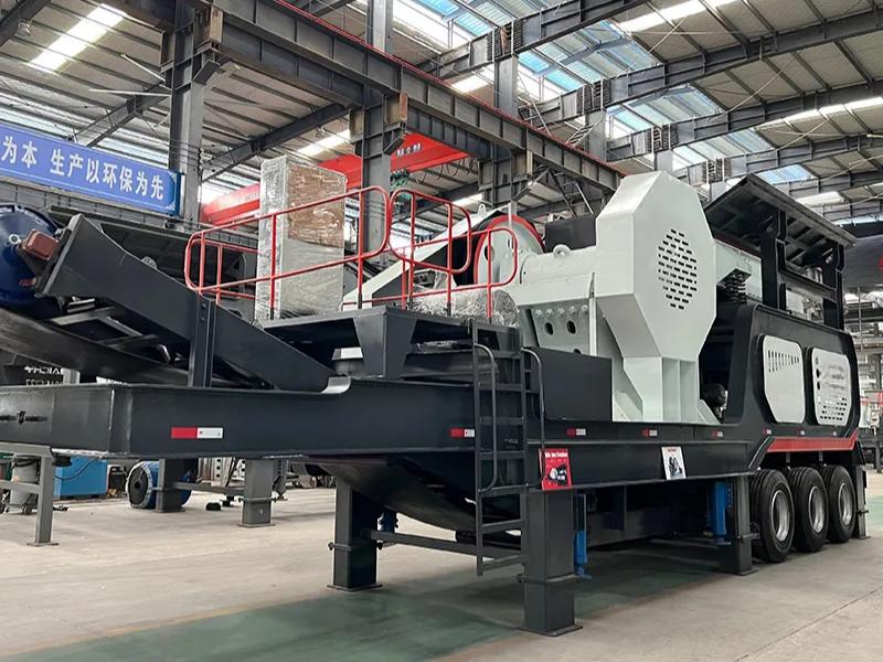 Mobile jaw crushing plant